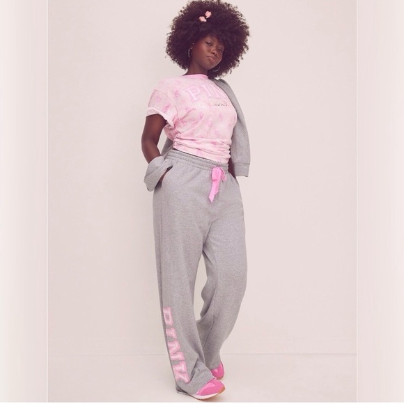 Victoria’s Secret Pink x LoveShackFancy Gray Sweatpants - Picture 3 of 8